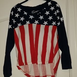US flag long sleeve shirt